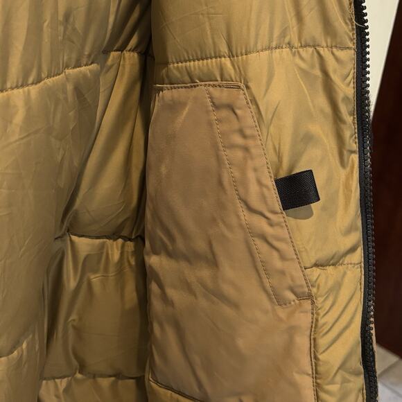 Everlane Renew Puffer Coat Chestnut Brown Tan Mid Length Hooded Jacket Size XL* - Picture 7 of 8